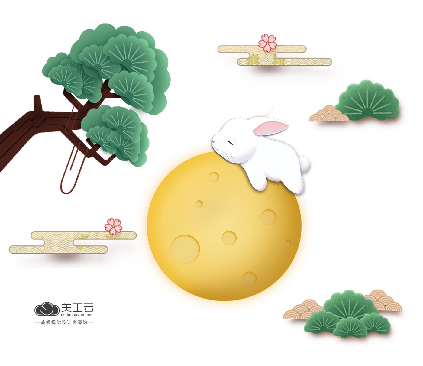美工云 Mid Autumn Festival08中秋节端午节中国风元素 Png