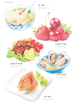 喜欢小卷子的瑟瑟采集到水彩食物