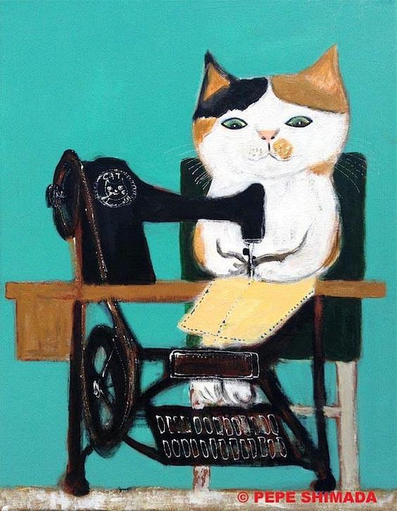 插了个画喵星人的王国来自日本插画师pepeshimadablogo网页链接