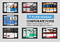 商务主题企业促销项目推广宣传模板 Corporate Flyer Bundle