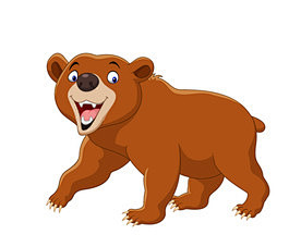 卡通棕熊