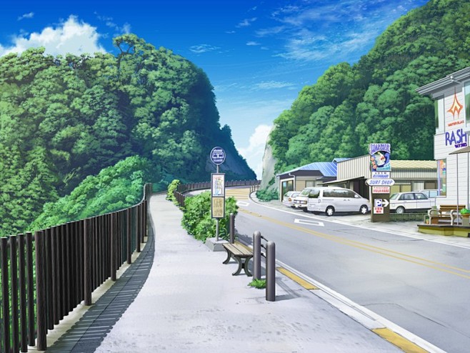 com 312动漫卡通室内室外场景绘画 教室卧室背景动画场景气氛图集