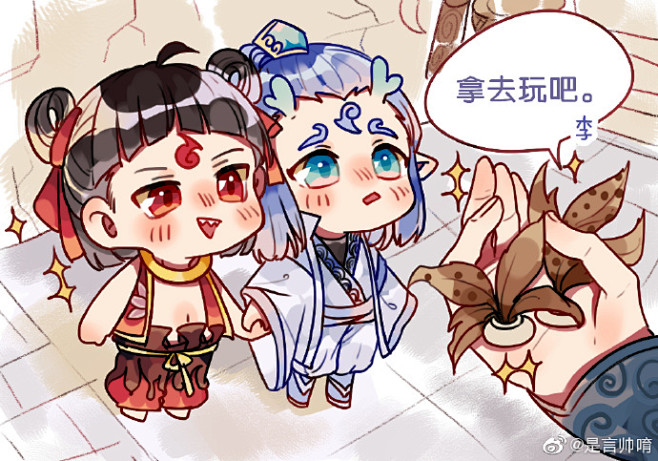 藕饼超话哪吒敖丙怒气攻心的李爸和幸灾乐祸的龙爹当熊孩子遇上好孩子