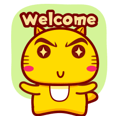 哈咪猫英文表情welcome