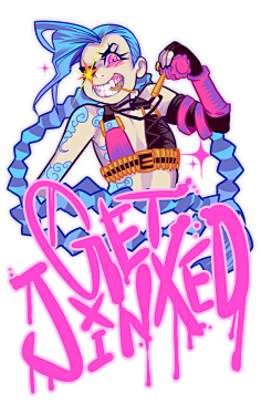 Jinx 花瓣网 陪你做生活的设计师 Q版英雄联盟表情金克丝