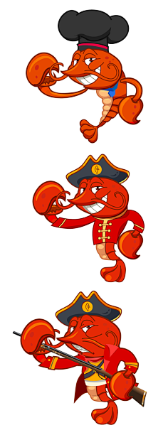 虾帮主卡通形象设计山野-匠人采集到卡通画采集www.cnarts.