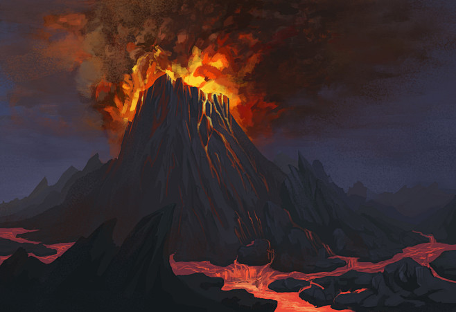 火山场景