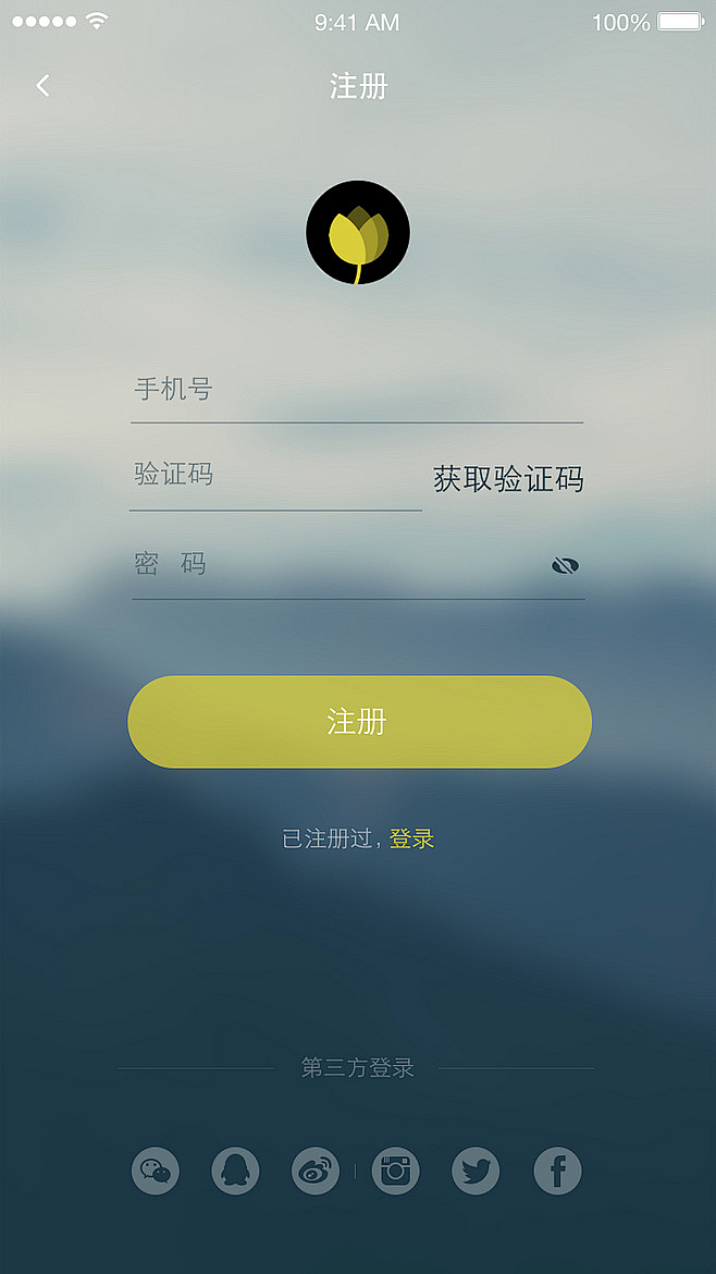 app登录界面