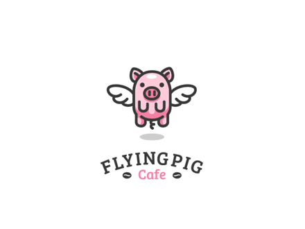 灵感可爱的小动物logo设计bodeadaniel飞翔的猪动态logoflyingpig