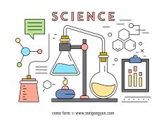 化学素材 花瓣网 陪你做生活的设计师 Elements科技实验eps矢量插图 Png