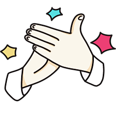 卡通可爱手势手指指向搞怪文字照片美化装饰 png免扣图片设计素材