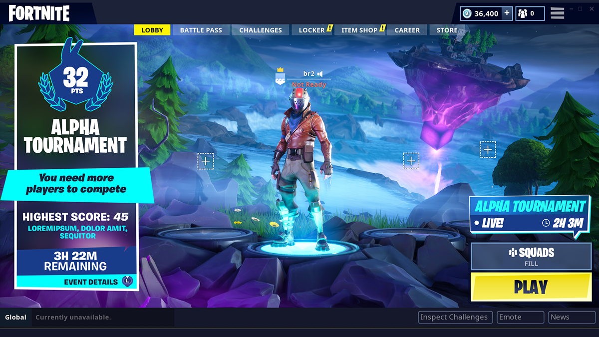 Fortnite Ui Ux Visual Design Visual Design Ui Art Design And Motion Graphics For Epic Games Battle Royale Game Fortnite