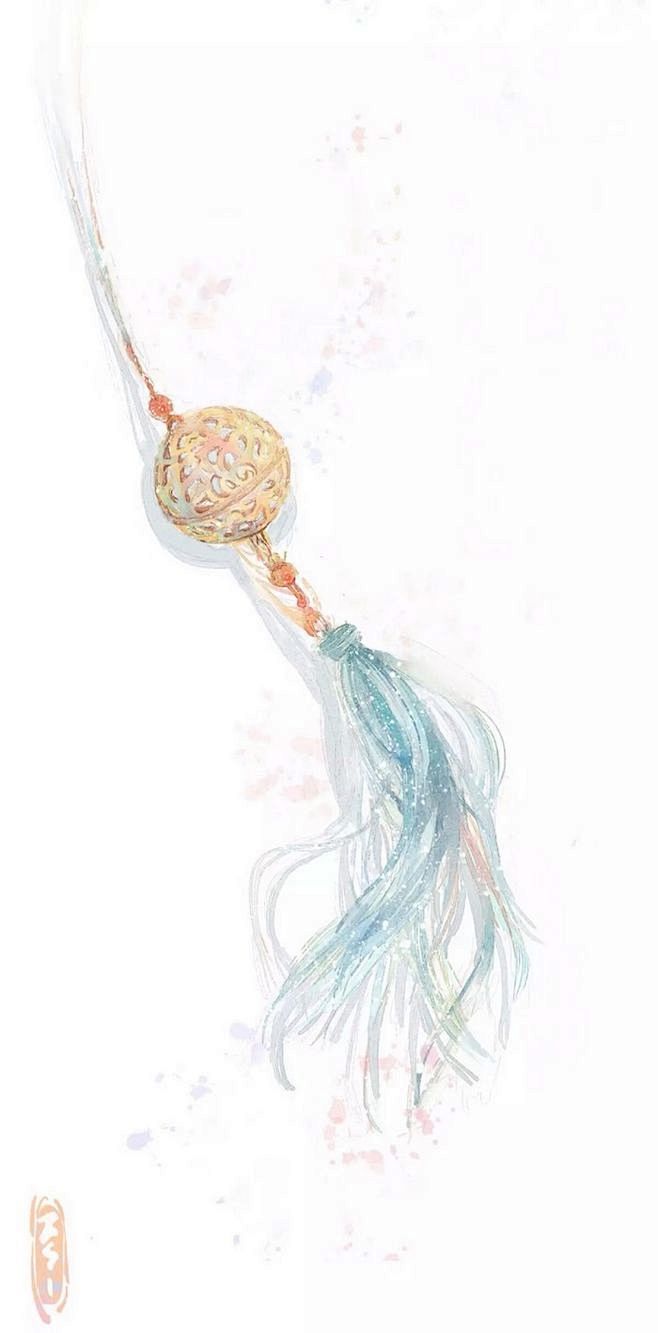 玉佩蓝色古风北坤人素材