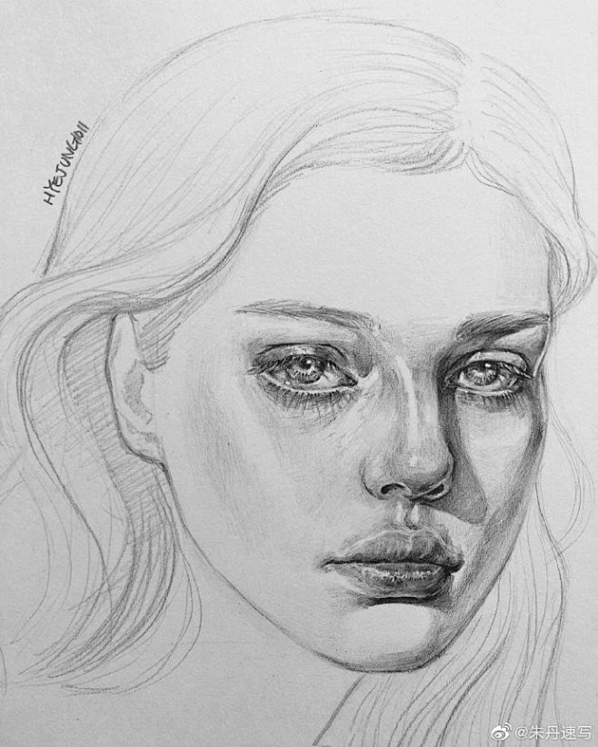 6767)#手绘# #手绘头像# #每日一画# 67676767素描最爱