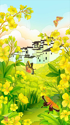 半拖采集到传统风插画