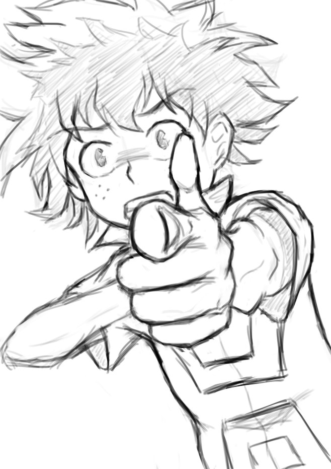 ccc从g39tsg33转采于2018-01-16 14:01:26绿谷出久-2画法-学习-步骤