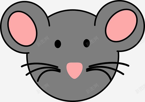 老鼠头像图标页面网页平面电商创意素材