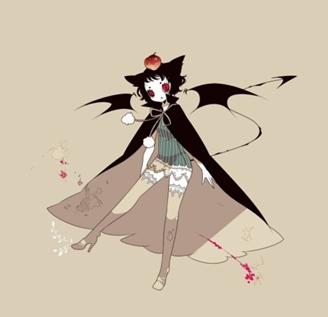 插画师keeggy傀儡童话诡异黑故事人偶娃娃二次元黑暗哥特风唯美插画