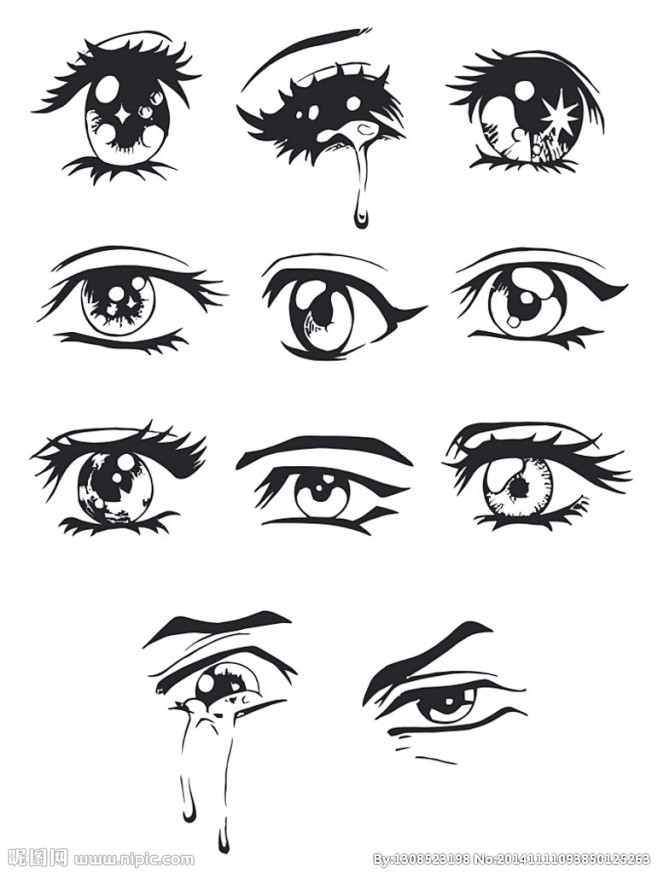 手绘漫画眼睛