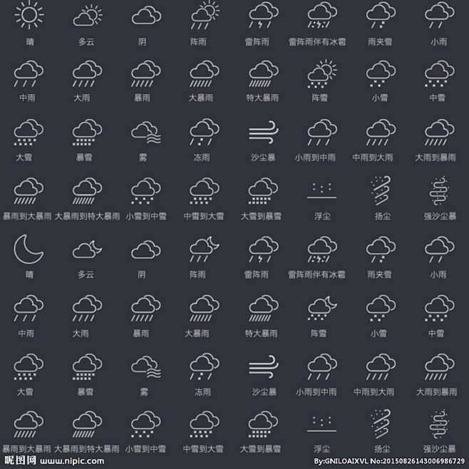 各种气象标志图片