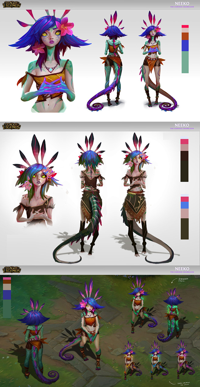 万花通灵 妮蔻(角色设计图)美国洛杉矶 拳头公