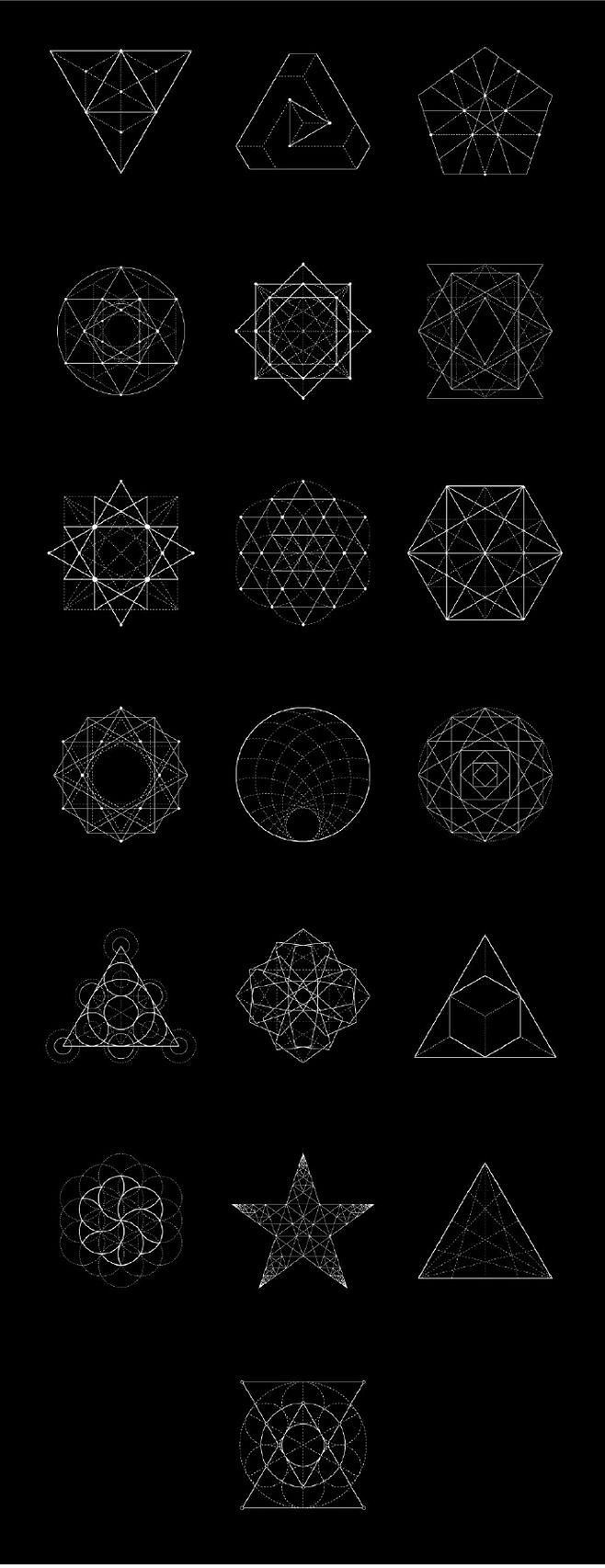 200多种几何图形的组合形式简单的三角形圆形矩形等几何图形组合可以