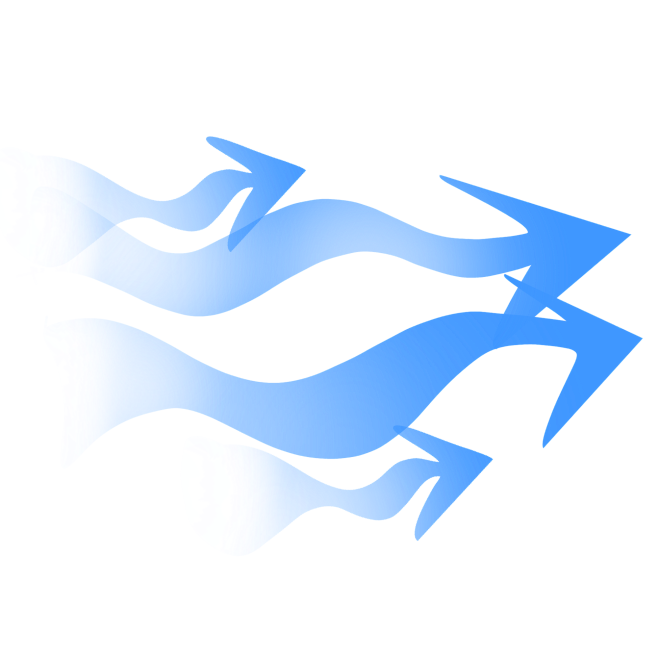 波动气流渐变箭头