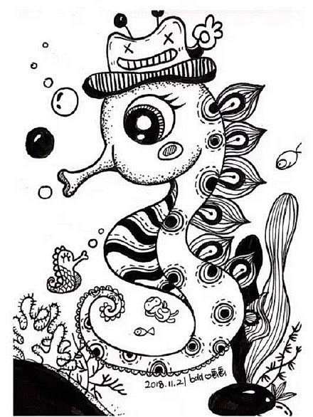 线描黑白线稿线描还可以这样画这样的作品我也能画67676767