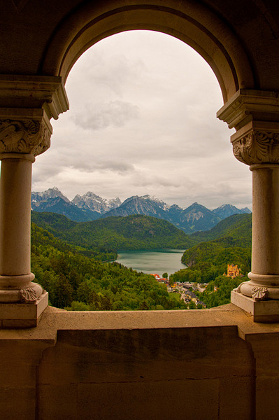 路德维希小号阳台新天鹅堡城堡内巴伐利亚德国童话世界