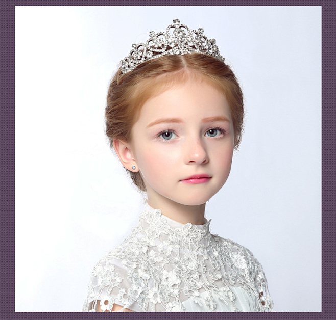 2017新款儿童发饰女童公主头饰公主冠秋冬表演儿童头饰礼服配饰女t