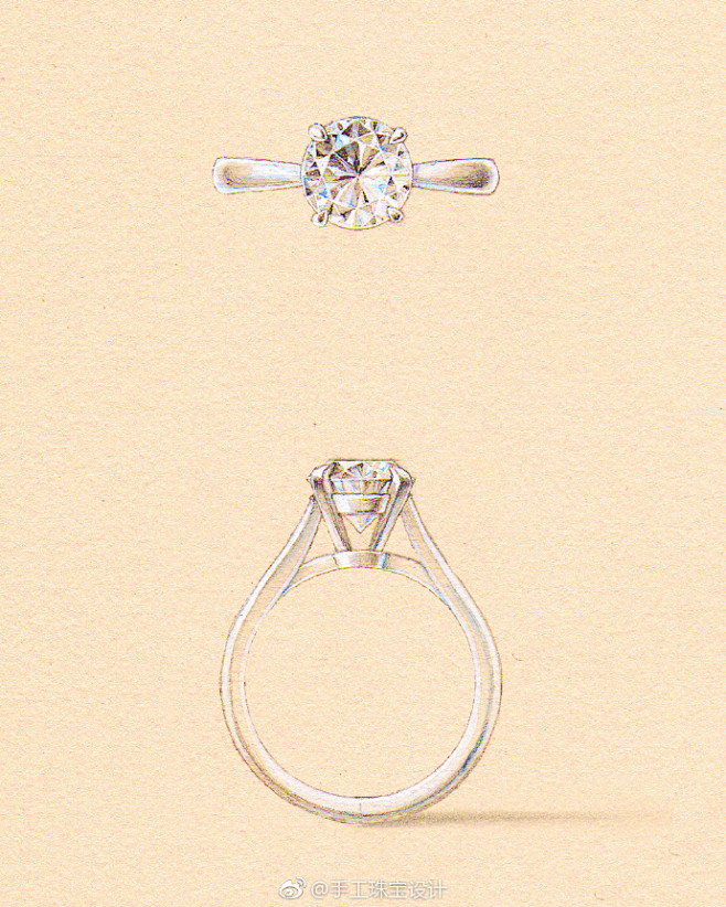 钻戒手绘设计图brbynaveyasloanebr手工珠宝设计67676767