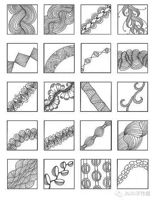禪繞畫zentangle圖樣合集