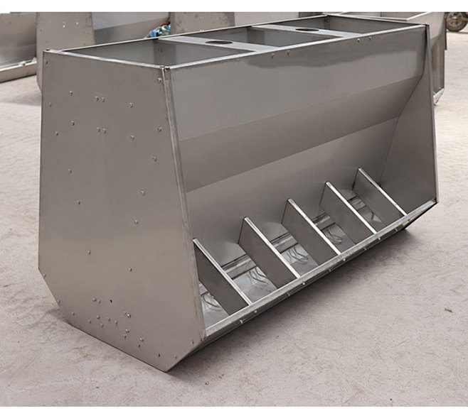 不锈钢双面料槽自动料槽猪食槽猪料槽育肥猪养猪自动喂料机下料器淘宝