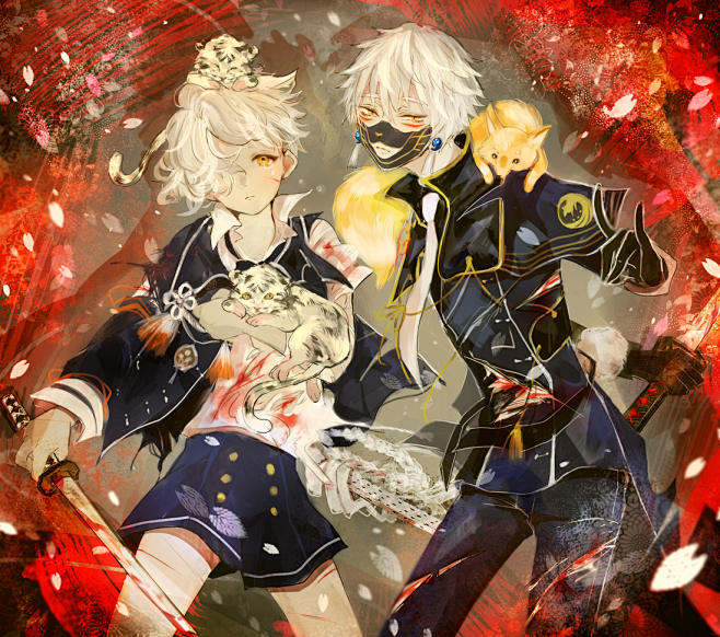 鸣狐五虎退刀剣乱舞もふもふコンビ