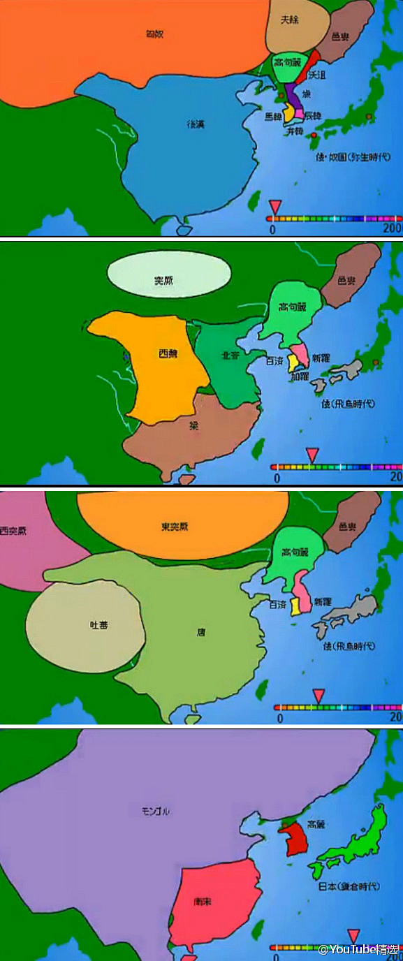 YouTube精选【中国历史朝代版图变化动画[钟