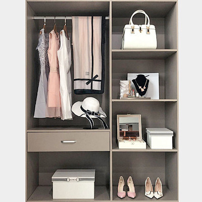 样板房衣帽间礼服包包鞋子储物盒装饰品摆件展厅衣柜软装陈列淘宝网