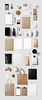 A complex coffee stationery mockup for branding and design projects.