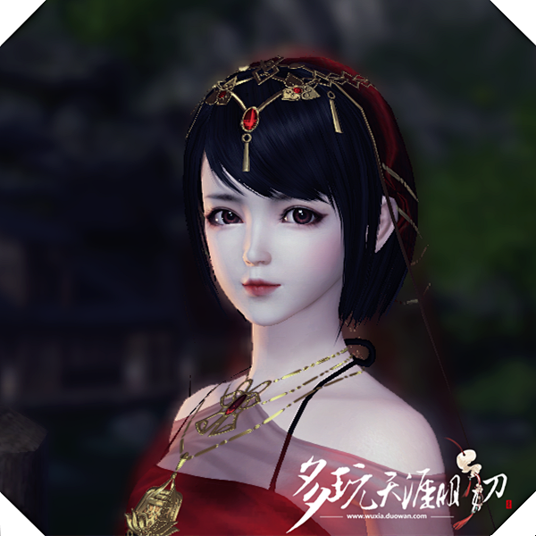 栗红色灵气少女 天刀少女捏脸数据分享