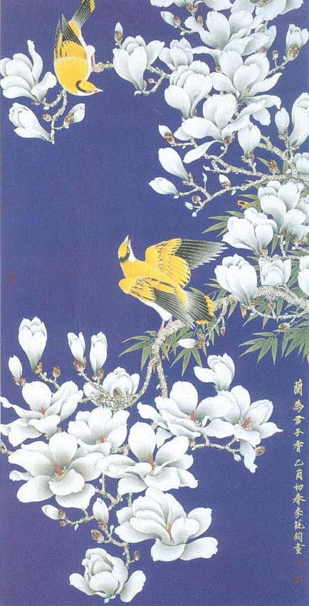 国画大师笔下的玉兰花美不胜收