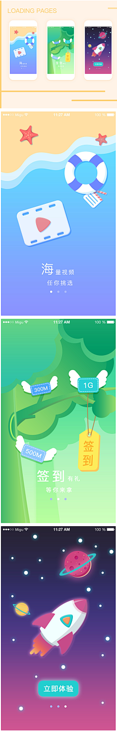 何须自叹自艾呢采集到app闪屏启动页引导页