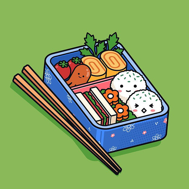 食盒插画图片