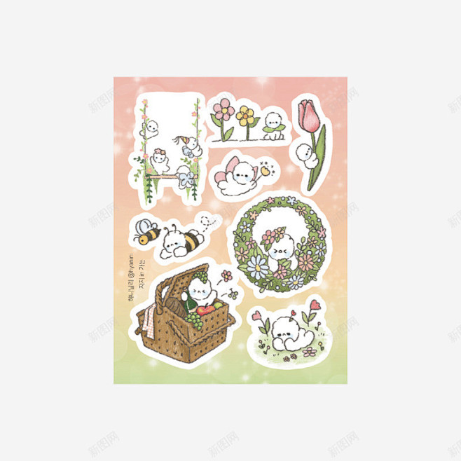 补薄荷兔手帐韩国hyaninily花园里免费下载页面网页平面电商创意素材