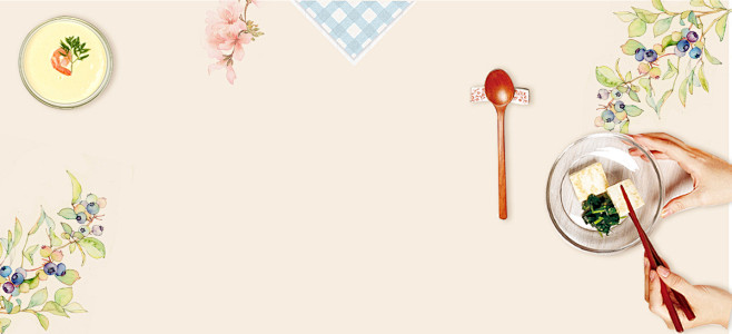 美食美食俯视图食品食物电商淘宝电商素材广告设计背景筷子勺子碗小