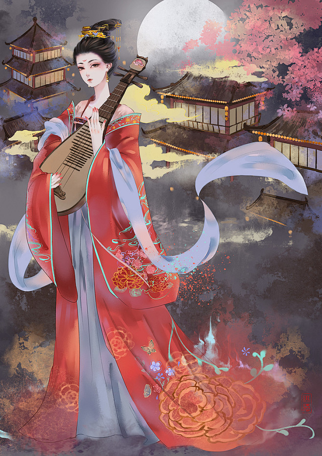 古风美人作者绯中有酒