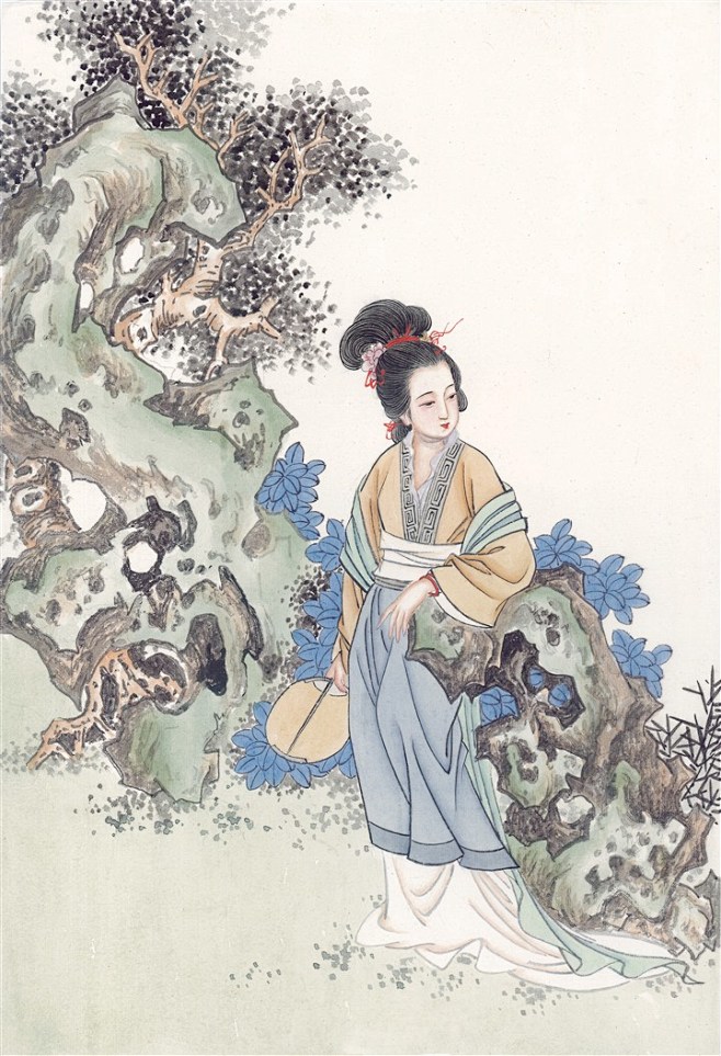 古装仕女图国画