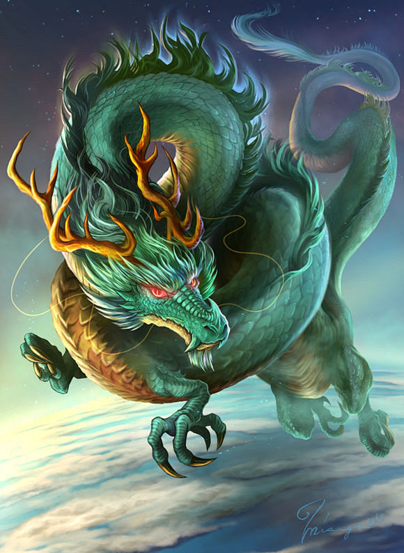 中国神话中的恶龙图片
