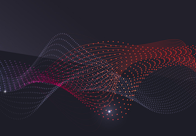 绚丽渐变线条色频率音频跳动科技感背景minimallinebackground