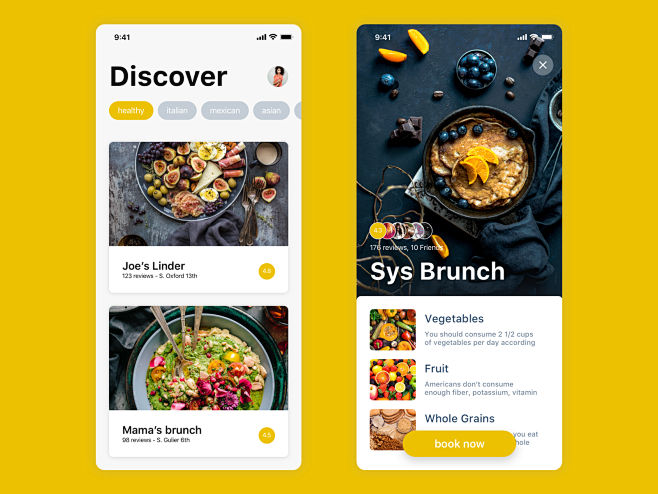 ui—app 美食类界面-花瓣网|陪你做生活的设计师 品(附源文件|ui