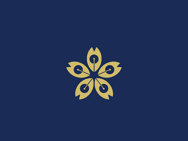 秒速5厘米28款樱花元素logo设计优优教程网