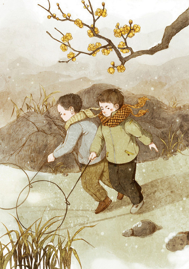 童年-花瓣网|陪你做生活的设计师 | 怀旧插画